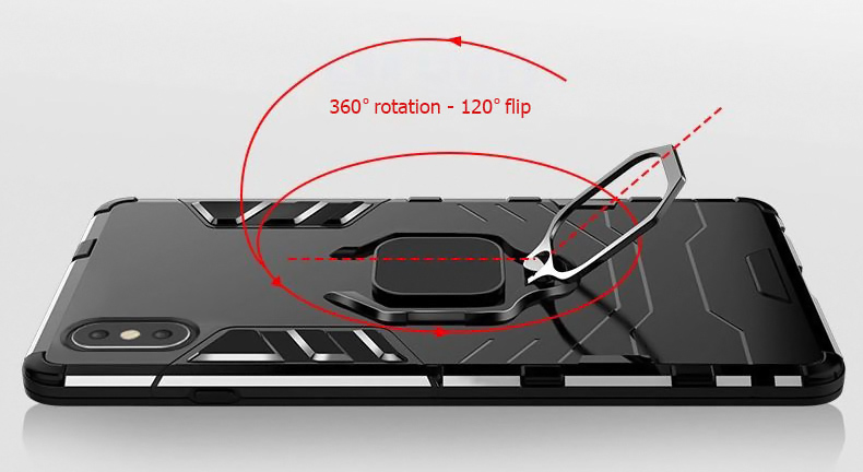 POWERTECH Θήκη Ring Armor MOB-1747 για iPhone 14 Plus, μαύρη - Image 3