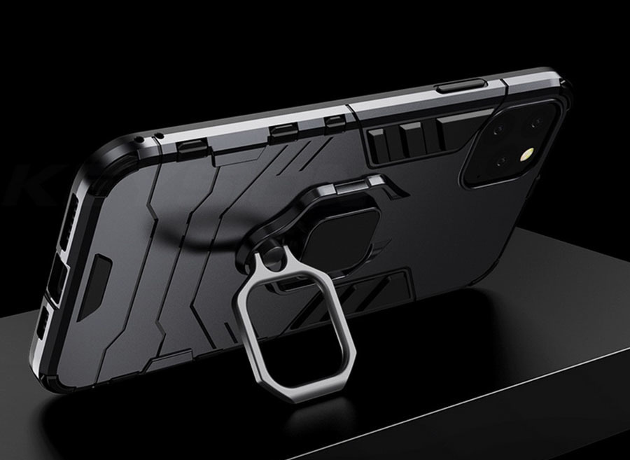 POWERTECH Θήκη Ring Armor MOB-1749 για iPhone 14 Pro Max, μαύρη - Image 4
