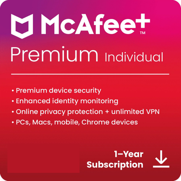 McAfee+ Premium Individual Security (1 User - 1 Year) Ηλεκτρονική Άδεια