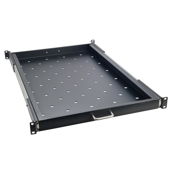 POWERTECH πτυσσόμενο ράφι για rack 19" NETW-0020, βάθος 740mm, μαύρο