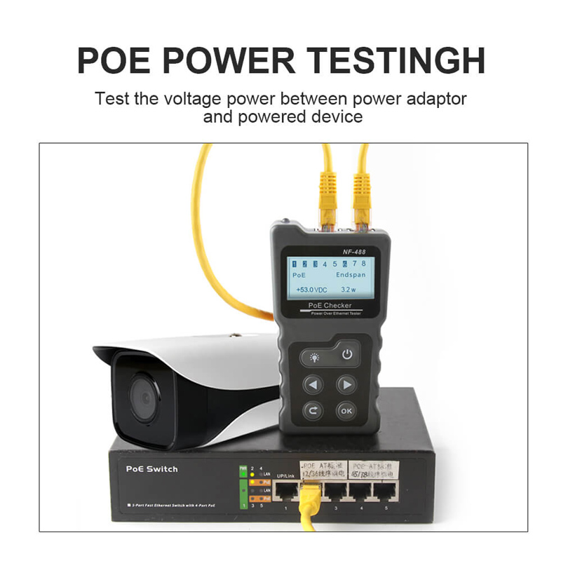 NOYAFA tester καλωδίων δικτύου NF-488 για RJ45 PoE - Image 6