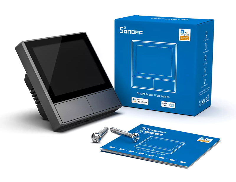 SONOFF smart panel ελέγχου NSPanel με οθόνη αφής, 2-gang, Wi-Fi, γκρι - Image 7