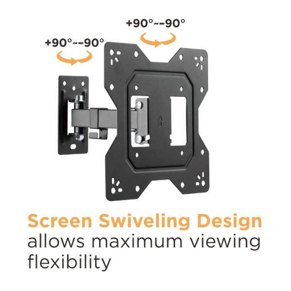 Alternative view of POWERTECH επιτοίχια βάση τηλεόρασης PT-1128, 23-43", έως 30kg, full motion