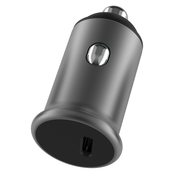 Alternative view of POWERTECH φορτιστής αυτοκινήτου PT-1147, USB-C, 30W PD, γκρι