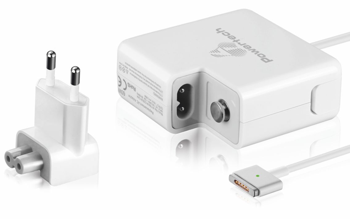 POWERTECH τροφοδοτικό laptop PT-289 για Apple, 60W, 16.5V/3.65A, λευκό