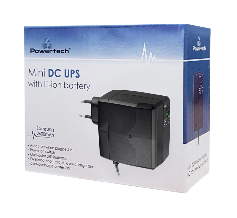 POWERTECH Mini DC UPS PT-749 με μπαταρία 2600mAh, 12V, 2.1A - Image 3