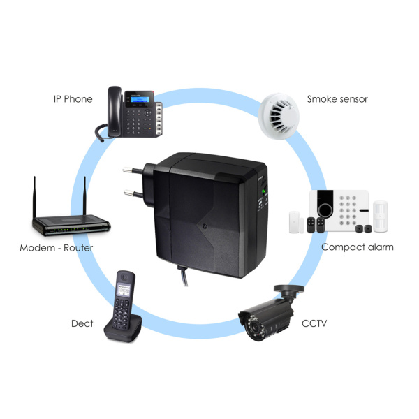 Alternative view of POWERTECH Mini DC UPS PT-749 με μπαταρία 2600mAh, 12V, 2.1A