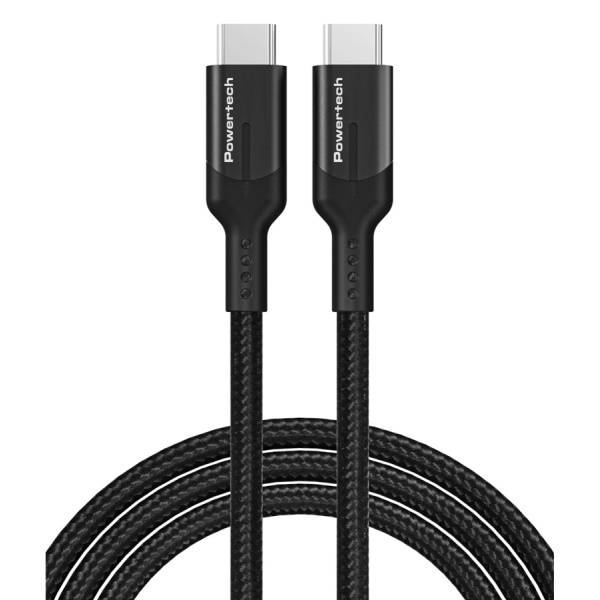 POWERTECH καλώδιο USB-C PTR-0135, PD 60W, 10Gbps, copper, 1m, μαύρο
