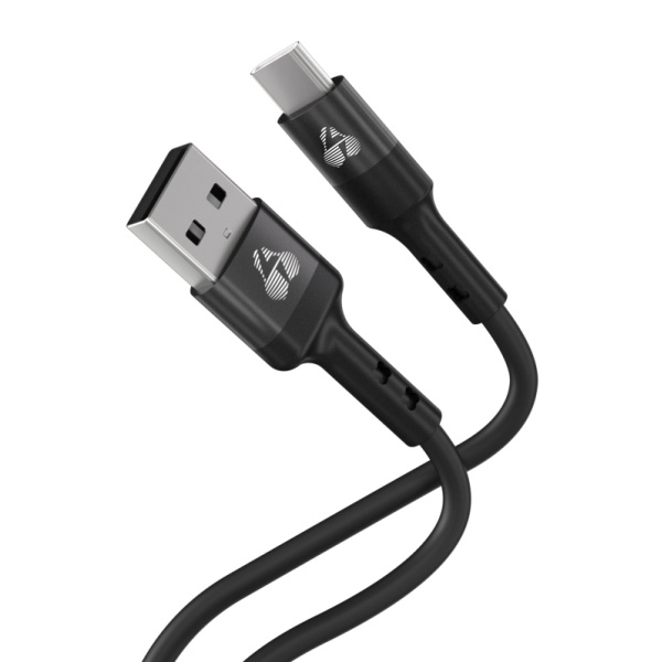 POWERTECH καλώδιο USB-C σε USB PTR-0161, σιλικόνης, 60W, 480Mbps, 1m, μαύρο
