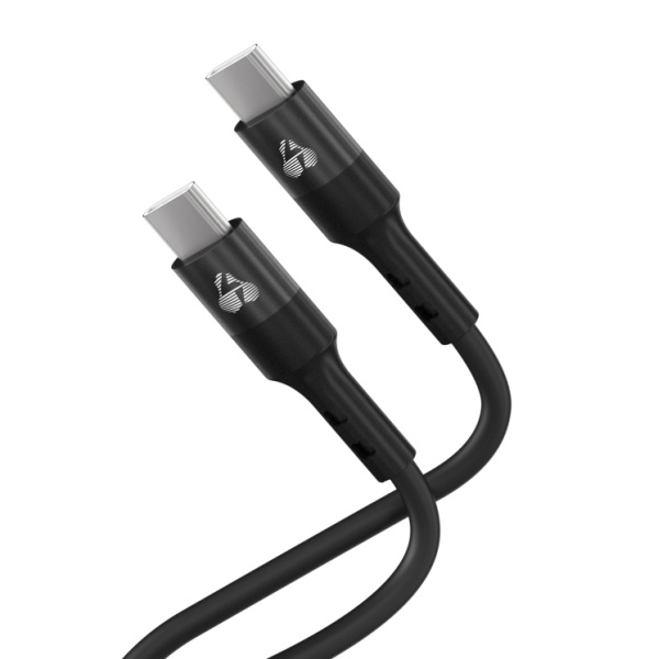 POWERTECH καλώδιο USB-C PTR-0163, σιλικόνης, 60W, 480Mbps, 1m, μαύρο