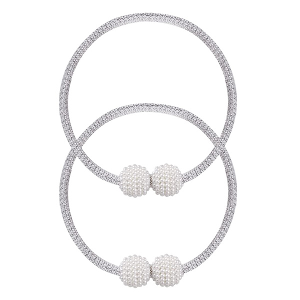 ROXXANI δέστρα κουρτίνας RXN-0024, μαγνητική, 43cm, γκρι, 2τμχ