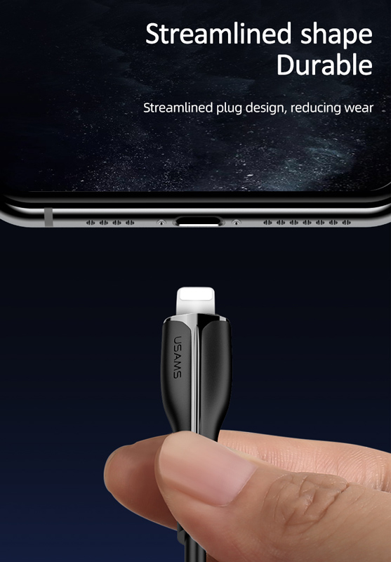 USAMS καλώδιο Lightning σε USB US-SJ371, 2A, 1m, μαύρο - Image 2