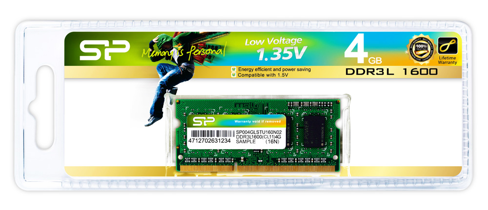 SILICON POWER Μνήμη DDR3L SODimm , 4GB, 1600MHz, PC3L-12800, CL11, 1.35v - Image 2