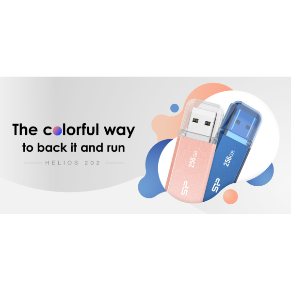 Alternative view of SILICON POWER USB Flash Drive Helios 202, 64GB, USB 3.2, ροζ χρυσό