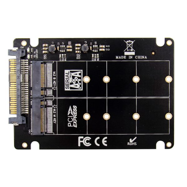 Alternative view of POWERTECH κάρτα επέκτασης U.2 SAS 2.5" σε M.2 B & M NGFF/NVME ST526