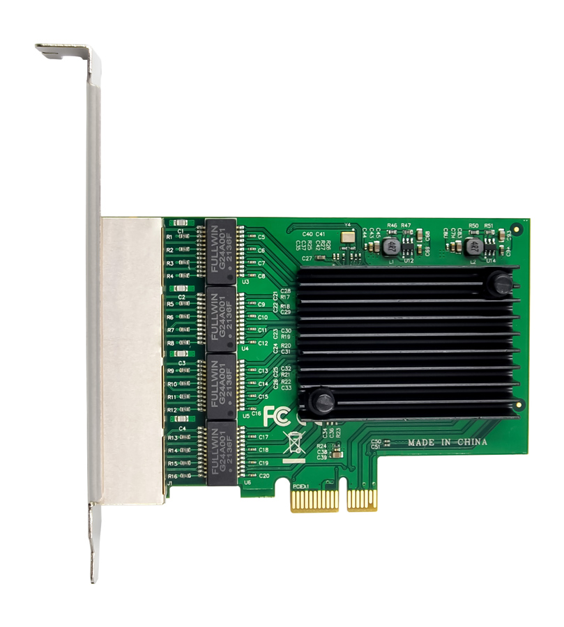 POWERTECH κάρτα επέκτασης PCIe σε 4x RJ45 GbE ST708, RTL8111F & ASM1184 - Image 2