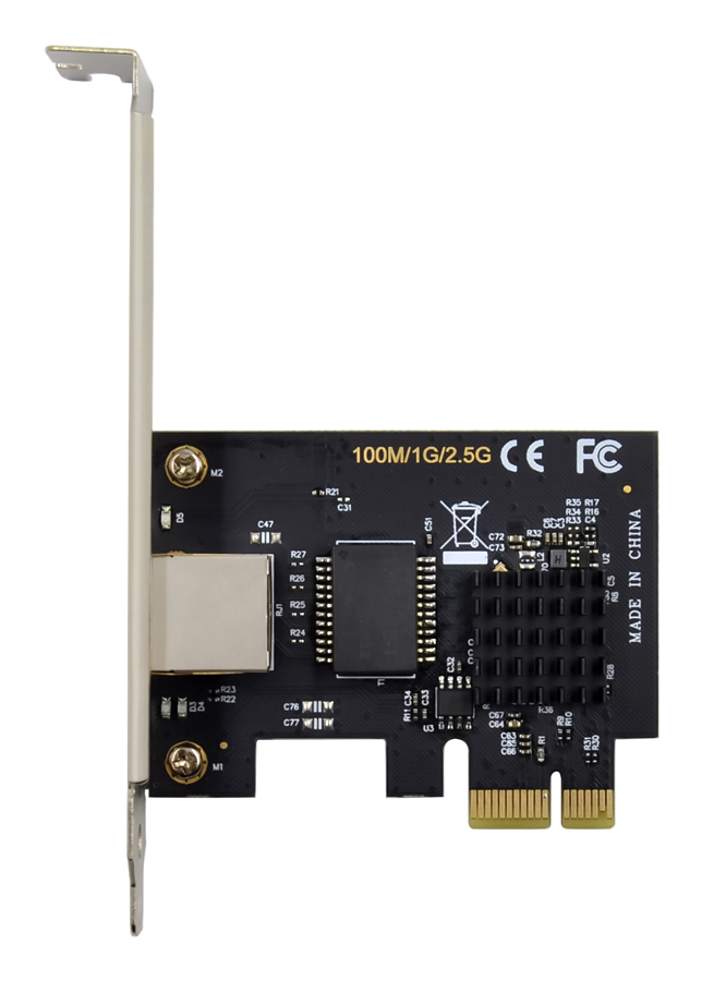 POWERTECH κάρτα επέκτασης PCIe σε RJ45 2.5G ST7266, RTL8125B - Image 2