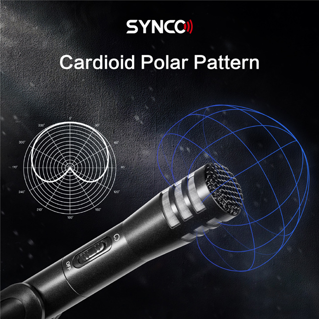 SYNCO μικρόφωνο χειρός SY-E10-MIC, δυναμικό, καρδιοειδές, XLR, μαύρο - Image 3