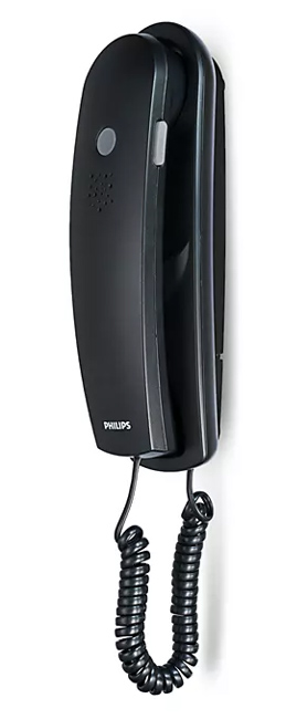 PHILIPS ενσύρματο τηλέφωνο TD2801B/00, επιτραπέζιο ή επιτοίχιο, μαύρο - Image 4