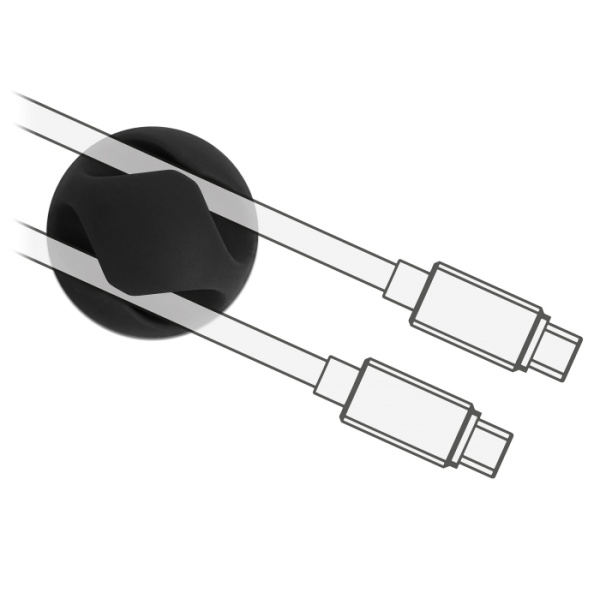 Alternative view of POWERTECH οργανωτές καλωδίων TIES-073, 2 θέσεις, Φ7mm, μαύρο, 10τμχ