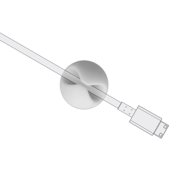 Alternative view of POWERTECH οργανωτές καλωδίων TIES-074, 1 θέση, Φ5mm, λευκό, 10τμχ