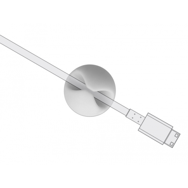 Alternative view of POWERTECH οργανωτές καλωδίων TIES-075, 1 θέση, Φ9mm, λευκό, 10τμχ