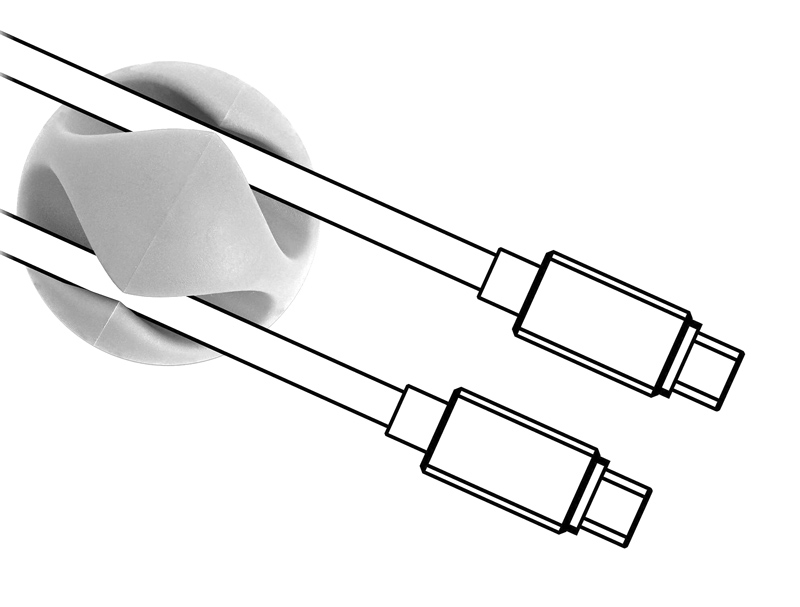 POWERTECH οργανωτές καλωδίων TIES-076, 2 θέσεις, Φ7mm, λευκό, 10τμχ - Image 2