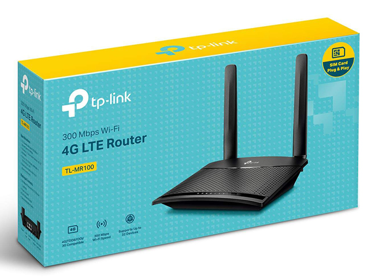 TP-LINK Wireless N Router TL-MR100, 4G LTE, Wi-Fi 300Mbps, Ver. 1.2 - Image 4