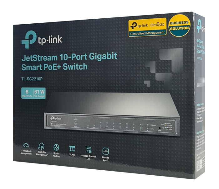TP-LINK JetStream switch TL-SG2210P, 10-Port Gigabit, 8x PoE+, Ver. 5.0 - Image 4