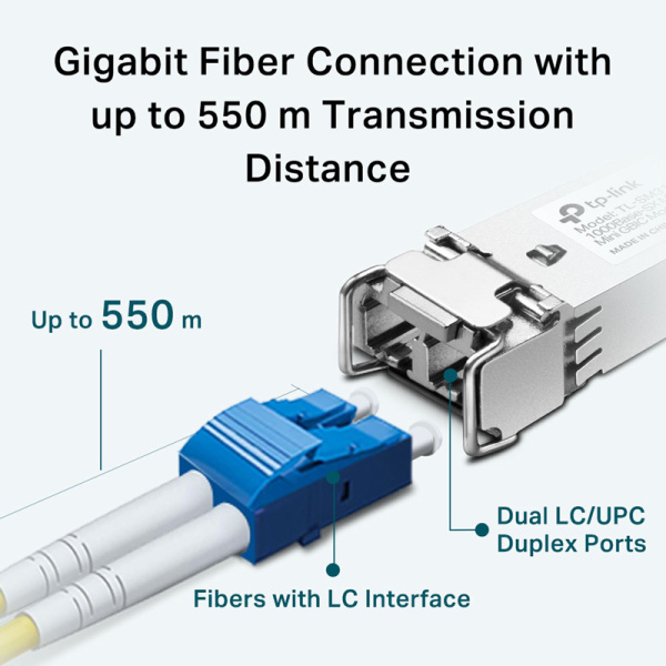 Alternative view of TP-LINK MiniGBIC Module TL-SM311LM, έως 550m, Ver. 3.20