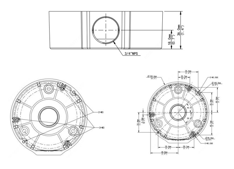 UNIARCH βάση κάμερας TR-JB03-G-IN, μεταλλική, λευκή - Image 2