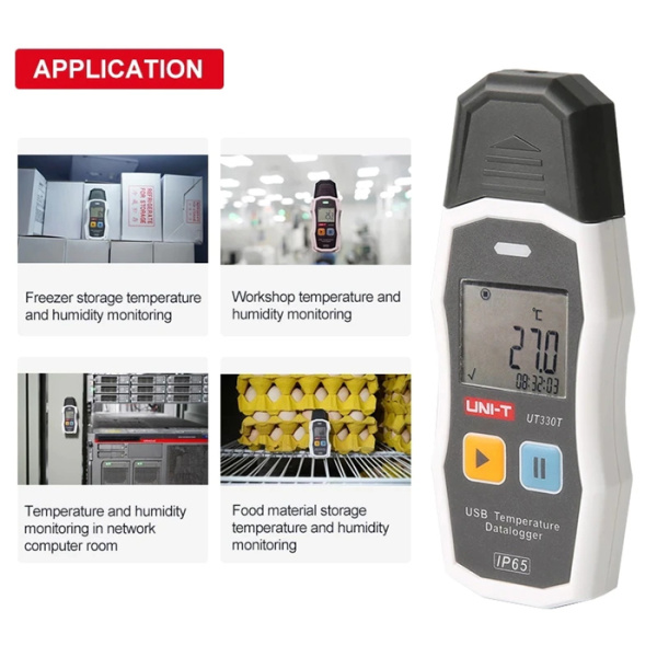 Alternative view of UNI-T ψηφιακό θερμόμετρο UT330T, USB, -30 έως 70 °C