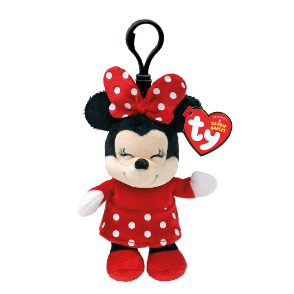 TY Beanie Babies Μπρελόκ Χνουδωτό Disney Minnie Mouse 8,5εκ