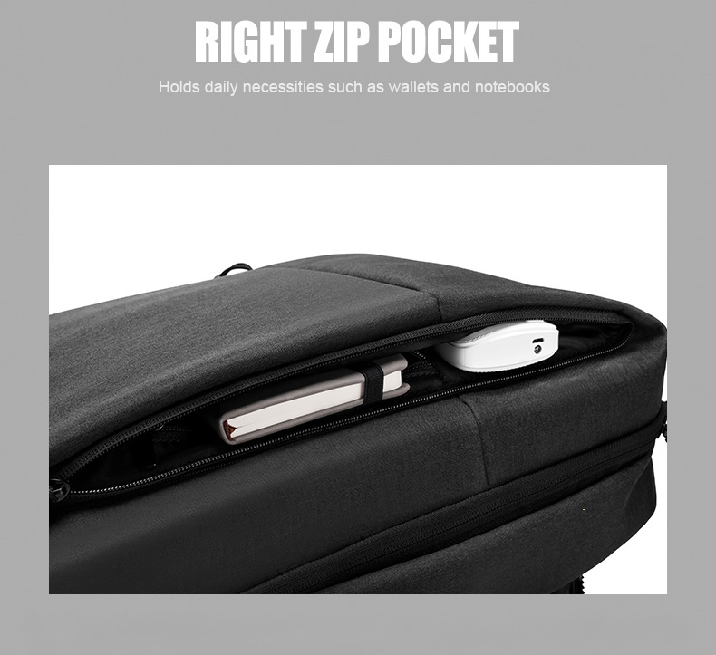 ARCTIC HUNTER τσάντα πλάτης 1701L με θήκη laptop 15.6", USB, 17L, μαύρη - Image 6