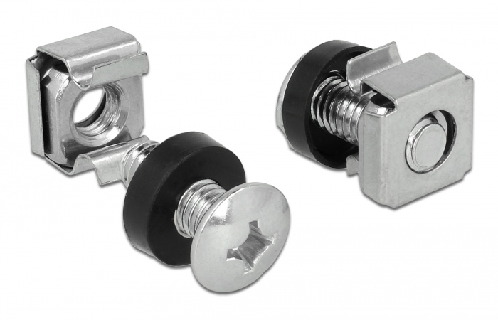 DELOCK σετ βίδες με παξιμάδια 42420 για rack, M6/16mm, 20τμχ - Image 2
