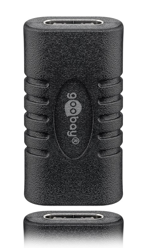 GOOBAY αντάπτορας USB-C 45401, θηλυκό σε θηλυκό, 5Gbit/s, 60W, μαύρος - Image 2