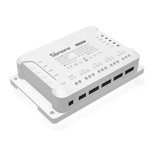 Alternative view of SONOFF Smart Διακόπτης 4CH PRO R3, 4 θέσεων, 40A, RF control, λευκός