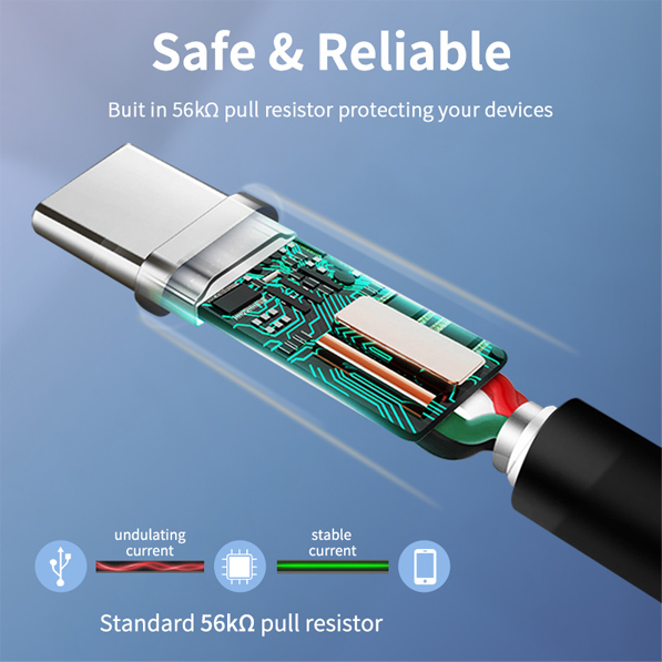CABLETIME καλώδιο USB-C σε USB CMAMN, 3A, 5Gbps, 1m, μαύρο - Image 4