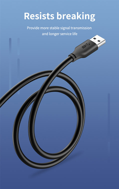 CABLETIME καλώδιο USB CT-AMAMN, 5 Gbps, 2m, μαύρο - Image 4