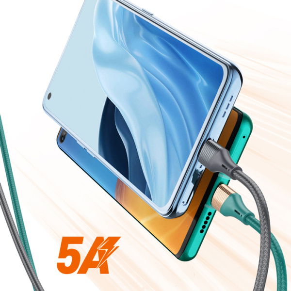 Alternative view of LDNIO καλώδιο USB-C σε USB-C LC631C, 65W PD, 1m, πράσινο