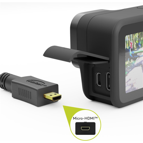 Alternative view of GOOBAY καλώδιο micro HDMI σε HDMI 53781 με Ethernet, 4K/60Hz, 1m, μαύρο