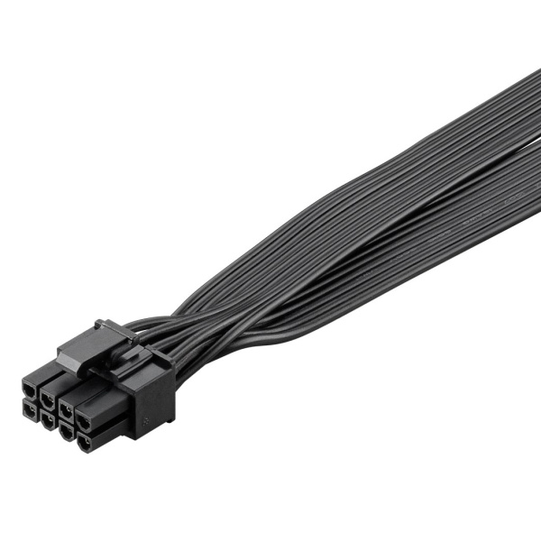 Alternative view of GOOBAY καλώδιο 8 pin σε 2x 6+2 pin PCIe 59714, 23cm, μαύρο
