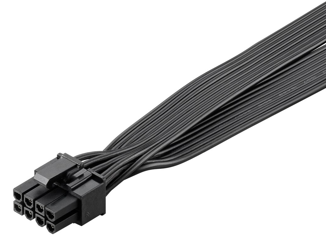 GOOBAY καλώδιο 8 pin σε 2x 6+2 pin PCIe 59714, 23cm, μαύρο - Image 2
