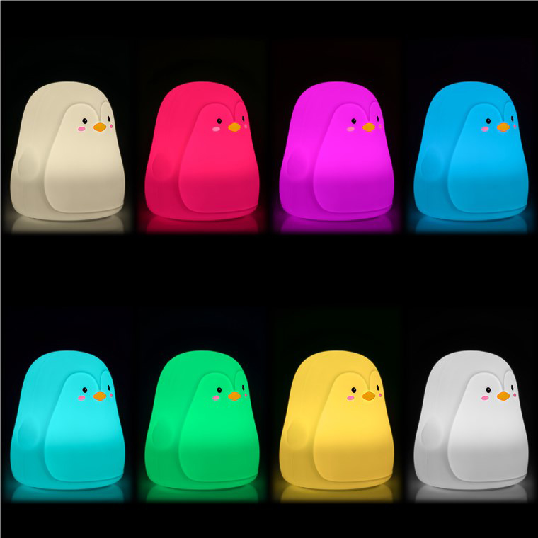 GOOBAY LED φωτιστικό νυκτός πιγκουίνος 61648, RGB, επαναφορτιζόμενο, λευκό - Image 2