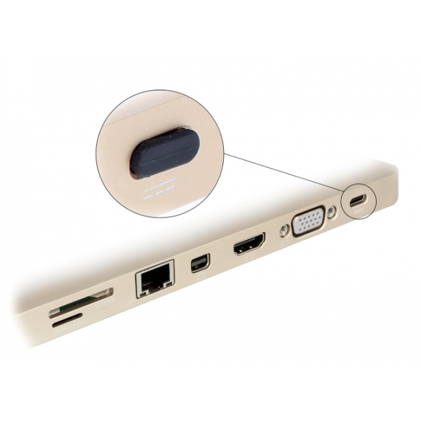 Alternative view of DELOCK κάλυμμα προστασίας για θύρα USB-C 64014, μαύρο, 10τμχ