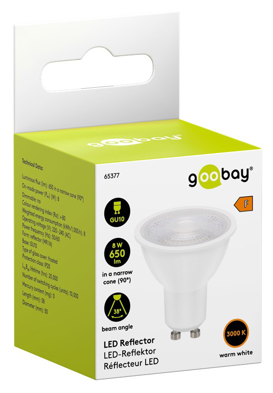 GOOBAY LED λάμπα spot 65377, GU10, 8W, 3000K, 650lm - Image 3