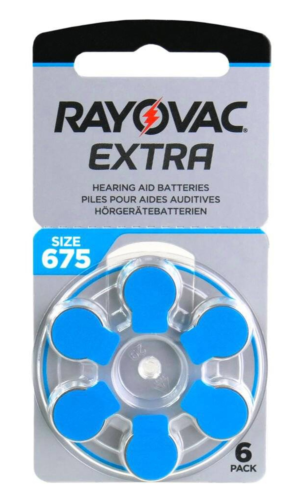 RAYOVAC μπαταρίες ακουστικών βαρηκοΐας 675MF, mercury free, 1,45V, 6τμχ