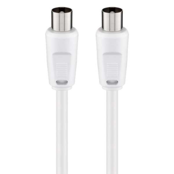 GOOBAY καλώδιο κεραίας αρσενικό 68147, <70dB, CCS, 2.5m, λευκό