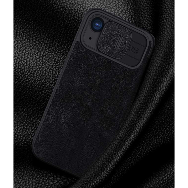 Alternative view of NILLKIN θήκη Qin Pro για iPhone 15 Plus, δερμάτινη, μαύρη