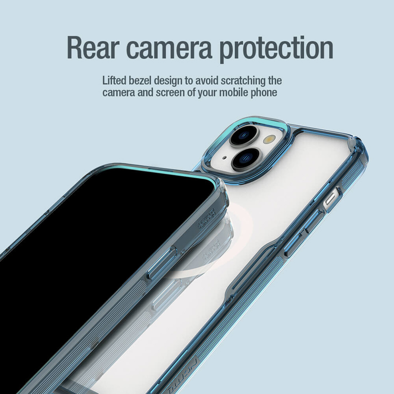 NILLKIN θήκη Nature Pro Magnetic για iPhone 15, διάφανη-μπλε - Image 3